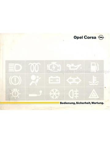 1995 OPEL CORSA B INSTRUCTIEBOEKJE DUITS