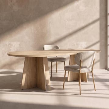 *WOONWINKEL* Ovale Eettafel Met Kruisvoet Naturel, Verzenden, Nieuw