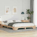 vidaXL Bedframe Bruin 160 x 220 cm Massief grenenhout, Verzenden, Nieuw, Bruin, Hout