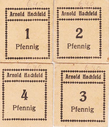 1, 2, 3 en 4 Pfennig o D Staedte en Gemeinden nach 1914 H..., Verzenden