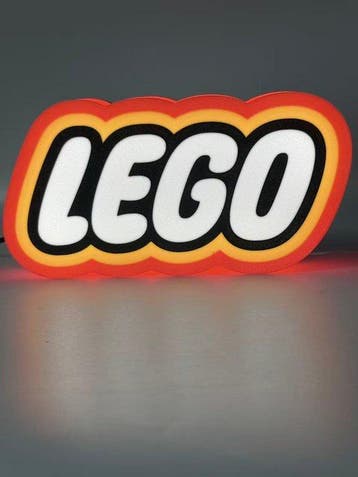 Lichtbak - LEGO-logo LED-lichtbox - Hars, Nieuw