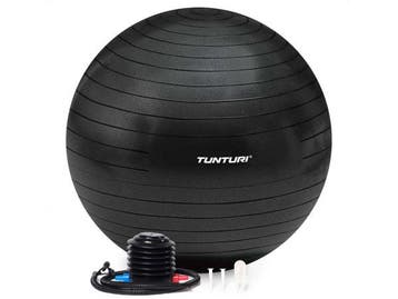 Veiling - Tunturi Fitness Bal 90 cm Blauw/Zwart, Gebruikt