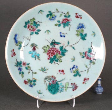 Qing Dynasty, 19th Century - Schaal - Sprinkhaan op