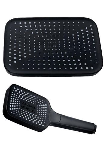 Regendouche Zwart 30x30cm | Messing | Premium | OP=OP, Huis en Inrichting, Ophalen of Verzenden, Nieuw, Met douche