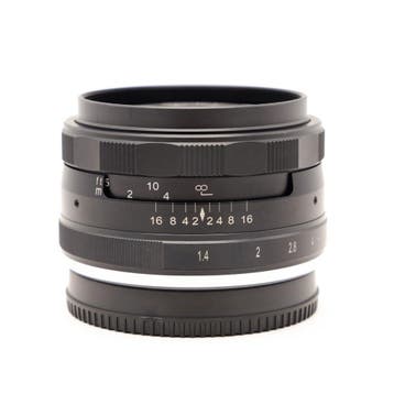 Meike 35mm F1.4 MK Fujifilm X-Mount (Occasion), Ophalen of Verzenden, Zo goed als nieuw, Groothoeklens