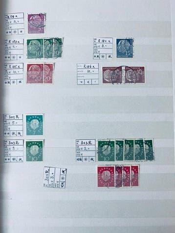 Duitsland - Collectie Rolzegels, Combinaties en Varia, Gestempeld