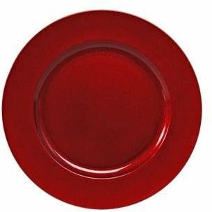 Onderbord Rond Rood Glitter 33 cm, Ophalen of Verzenden, Nieuw