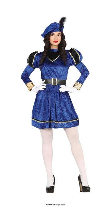 Pietenjurk Dames Met Baret Blauw, Ophalen of Verzenden, Nieuw