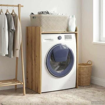 vidaXL Wasmachinekast met opslag Ambachtelijk eiken 67,5 x, Huis en Inrichting, Verzenden, Nieuw