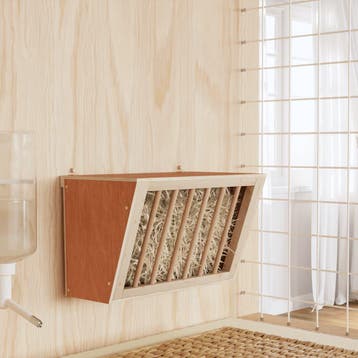 vidaXL Hooiruif voor konijnen 37x18,5x23 cm massief, Dieren en Toebehoren, Verzenden, Nieuw
