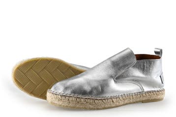 Shabbies Amsterdam Espadrilles in maat 38 Zilver, Overige kleuren, Shabbies Amsterdam, Verzenden, Zo goed als nieuw