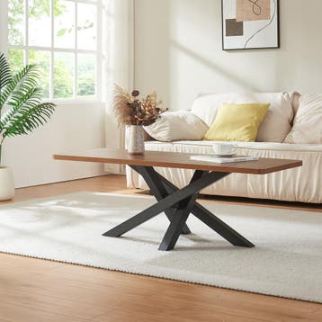 Tafelonderstel Umala staal 80x49x43 cm zwart [en.casa], Huis en Inrichting, Verzenden, Nieuw
