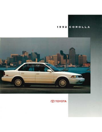 1992 TOYOTA COROLLA BROCHURE ENGELS (USA), Nieuw, Toyota, Author