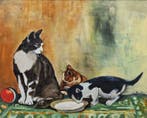 North European School (XX) - Domestic Scene With Cats