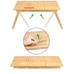 Laptoptafel Bamboe 55x28x35cm met ventilatiegaten en lade, Huis en Inrichting, Complete inboedels, Verzenden