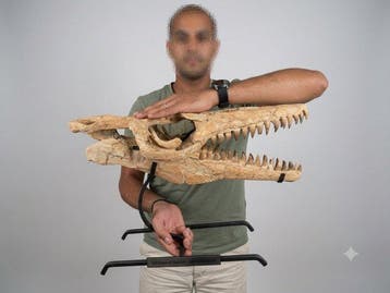 Mosasaurus - Fossiele schedel - SP - 41 cm - 26 cm