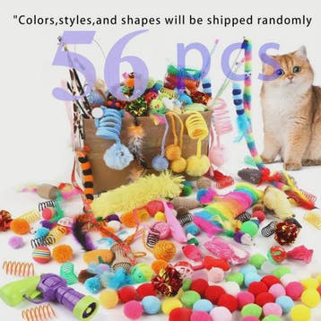 Grote Mix Katten Speelgoed Set (14/28/56 Stuks) - Plastic &, Dieren en Toebehoren
