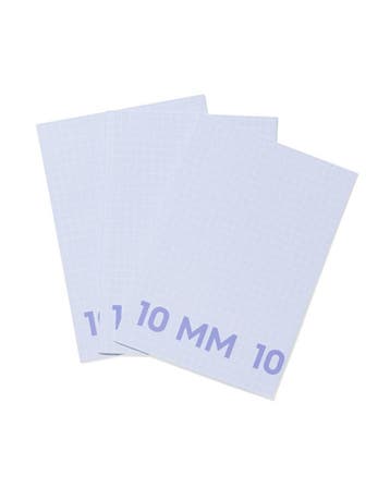 HEMA Schriften A4 geruit 10mm blauw - 3 stuks 3+1 gratis, Verzenden, Nieuw