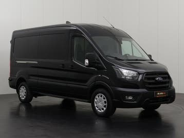 Ford Transit 2.0TDCi 130PK L3H2 ( MJ 2024 ), Stof, Gebruikt, Euro 6, Zwart