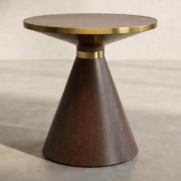 *WOONWINKEL* Kare Design Cono Ronde Bijzettafel Walnoot, Verzenden, Nieuw