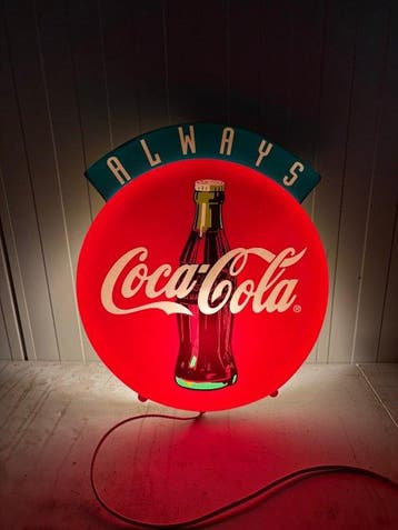 Vintage Coca-Cola “Always” Verlichte Reclamelamp –