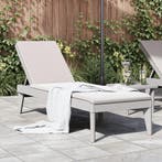 Ligbed 186x60x29 cm polypropeen grijs, Tuin en Terras, Tuinstoelen, Verzenden, Nieuw