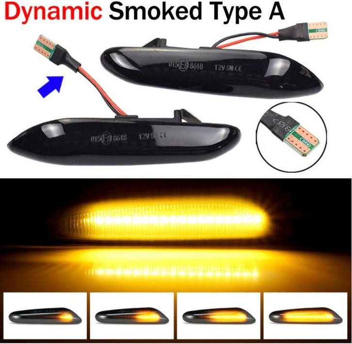 Dynamisch knipperlicht ZWART BMW E90 E91 E92 E93 E60 E87 E82, Auto-onderdelen, Verlichting