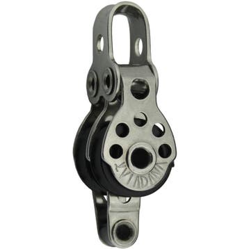 Viadana 17mm Tweeschijfs Blok met Hondsvot, Watersport en Boten, Ophalen of Verzenden, Nieuw