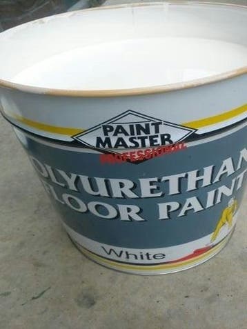 PU betoncoating - Paintmaster FLOORPAINT -  WIT -  5 liter, 5 tot 10 liter, Wit, Nieuw, Ophalen of Verzenden