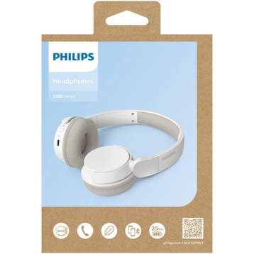 Philips Koptelefoon - Bluetooth - Wit, Philips, Verstelbaar, Verzenden, Nieuw