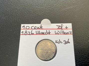 Nederland. Willem I. 10 Cents 1826 Utrecht (Zonder