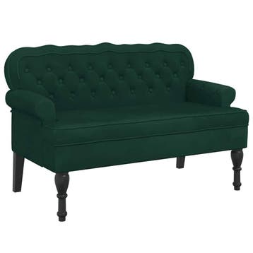 Loveseat Donkergroen Fluweel | 34% Korting, Ophalen of Verzenden