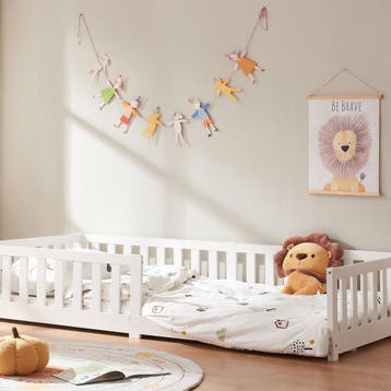 Kinderbed Tanna 90x200 cm wit [en.casa], Verzenden, Nieuw