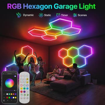 Hexagon LED Verlichting RGB - Dimbare Wandlampen & Plafondla, Verzenden, Nieuw