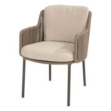 4 Seasons Outdoor Bernini dining stoel terre incl. 2 kussens, Nieuw