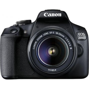 Canon EOS 2000D + 18-55mm DC III, Ophalen of Verzenden, Nieuw, Spiegelreflex, Canon