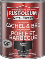 Rust oleum metal expert kachelverf en bbq verf 750 ml, zwart, Verzenden, Nieuw