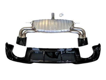 Diffuser en Uitlaat A3 & S3 8V HATCHBACK | RS3-Style S-Line, Nieuw, Achter, Bumper, Audi