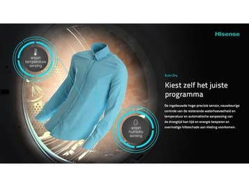 Hisense DH3S902BB3 - Warmtepompdroger - A+++, Verzenden, Zo goed als nieuw