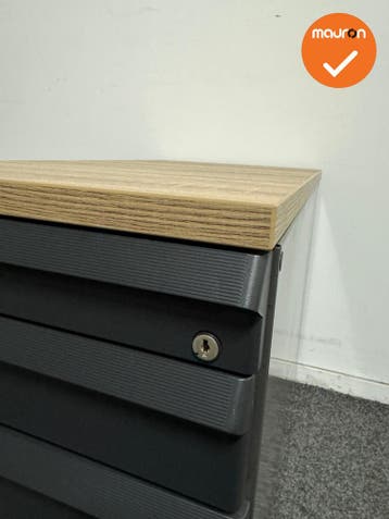 Ladeblok - 57x42x76cm - Antraciet - 4 lades - kunststof - to, Werkplek, Ophalen of Verzenden, Gebruikt, Kast