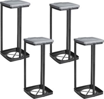 Sunware Vuilniszakhouder Zwart 120 liter  - 4 stuks, Doe-het-zelf en Verbouw, Kratten en Dozen, Ophalen of Verzenden, Nieuw
