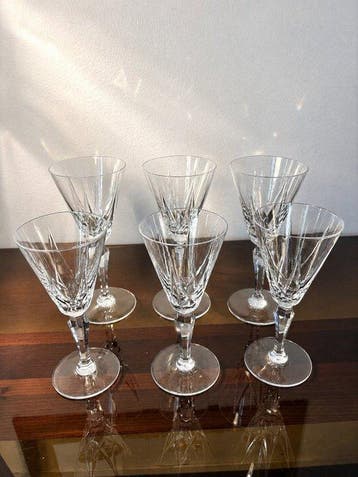 St. Louis - Wijnglas (6) - Kristal, Antiek en Kunst, Curiosa en Brocante