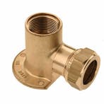 BONFIX messing knelkoppeling muurplaat 22 x 3/4, Ophalen of Verzenden, Nieuw