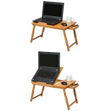 Houten laptoptafel, in hoogte verstelbaar, 55x35x26cm, Verzenden, Nieuw