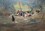 Raffaele Ragione (1851-1925) - Scampagnata, Antiek en Kunst, Kunst | Schilderijen | Klassiek