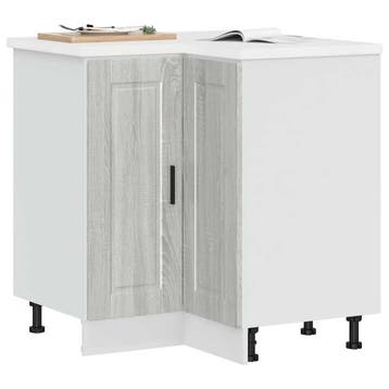 Keuken hoekonderkast Porto - Grijs - Retourdeal 30% Korting, 75 cm of meer, Nieuw, Minder dan 100 cm, Grijs
