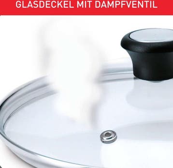 Tefal Glazen deksel met stoomgaatje - Ø 30 cm, Ophalen of Verzenden, Zo goed als nieuw