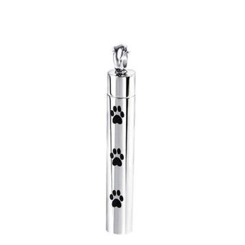 Titanium Gedenk hanger mini urn dieren pootjes 42 x 6mm (..., Ophalen of Verzenden, Nieuw, Kraal