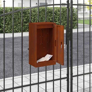 vidaXL Brievenbus met opslag Roestig 30 x 20 x 55 cm, Tuin en Terras, Verzenden, Nieuw