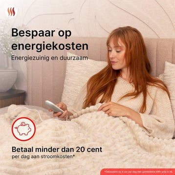 2dekans | Seranova Elektrische Deken XXL - Extra, Ophalen of Verzenden, Zo goed als nieuw, Beige